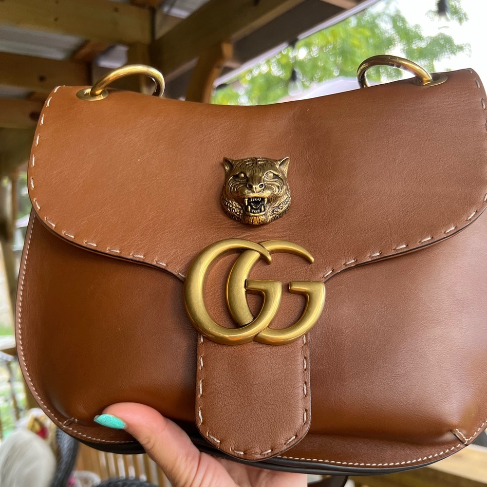 Gucci calfskin Marmont shoulder bag.